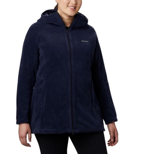 Women's Columbia Benton Springs II Long Hoodie Navy | Plus Size CA-O5014